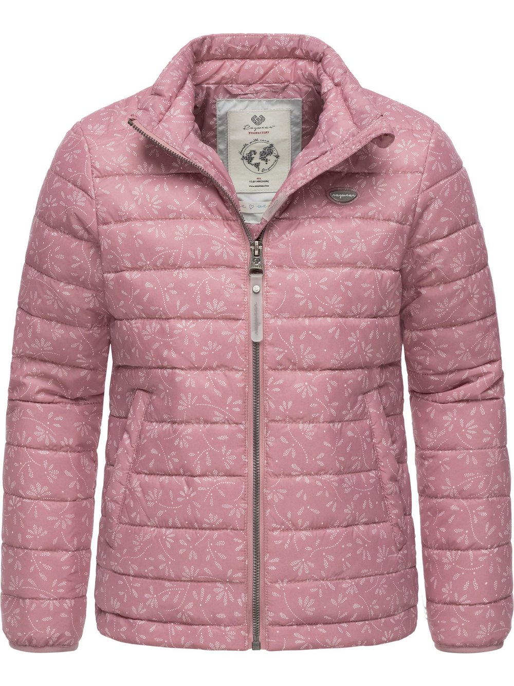 Ragwear Steppjacke Mädchen rosa bedruckt, 164