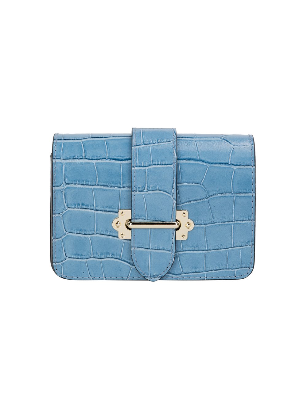 Faina Handtasche Damen Leder blau strukturiert, ONE SIZE