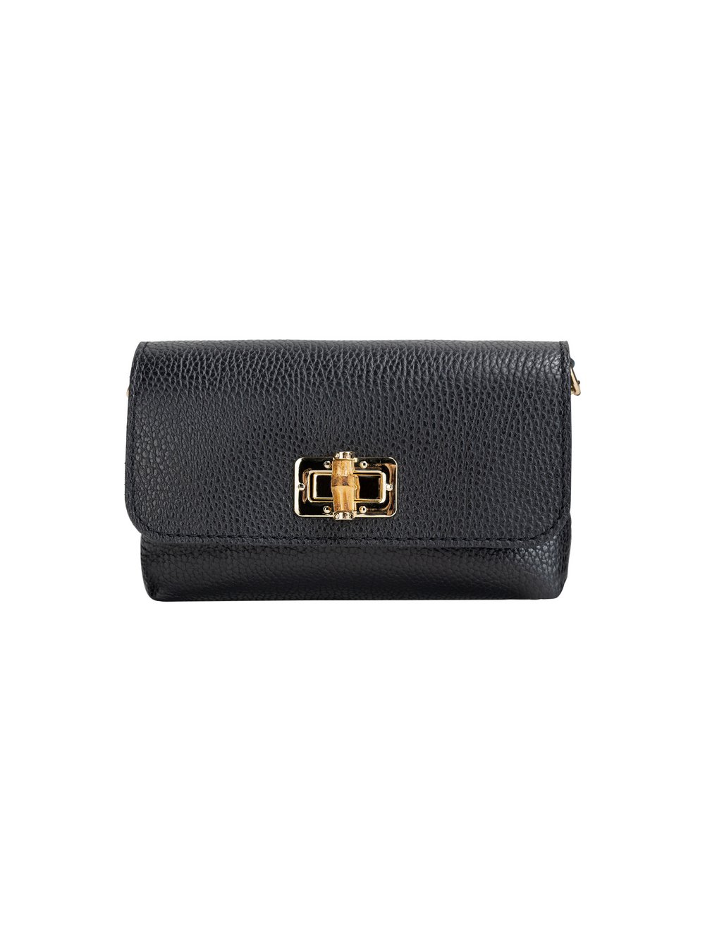Faina Faina Mini-Schultertasche aus Leder Damen schwarz, ONE SIZE