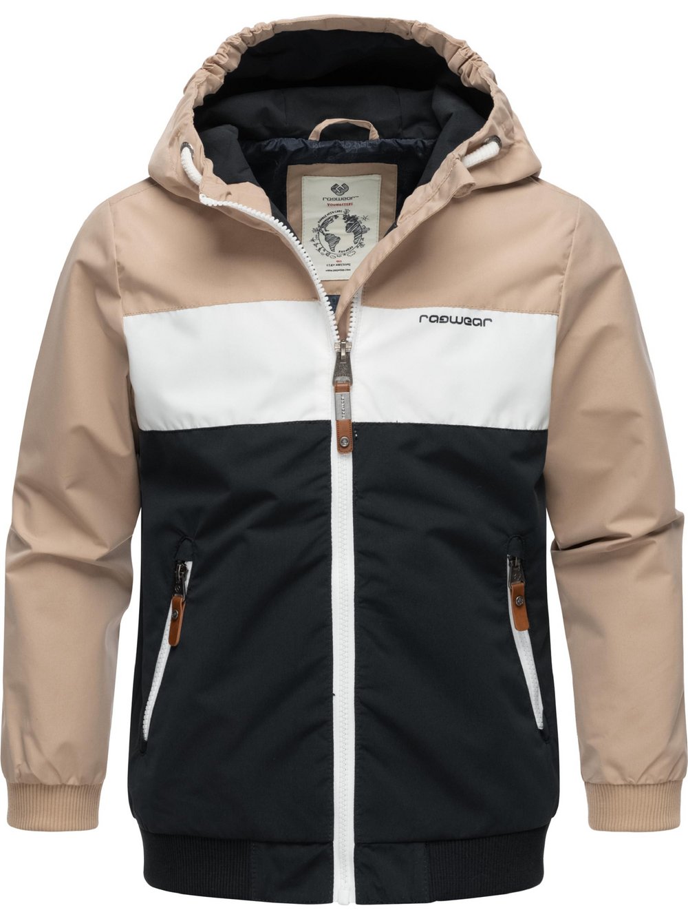 Ragwear Übergangsjacke Jungen braun gestreift, 128