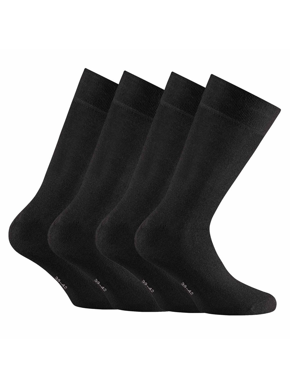 Rohner Socken 4er Pack Damen Viskose schwarz, 39-42