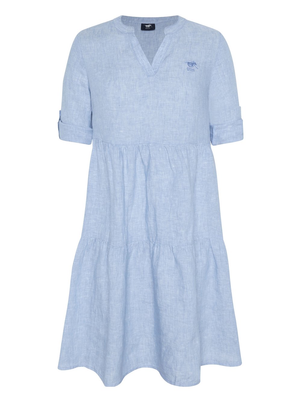 Polo Sylt Kleid Mädchen Leinen blau, 158