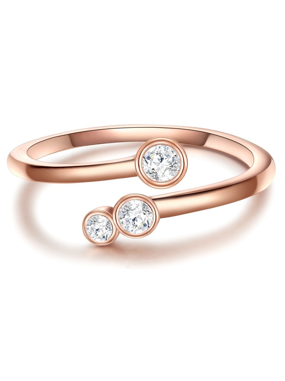 Glanzstücke München Ring Damen Sterlingsilber roségold, 56