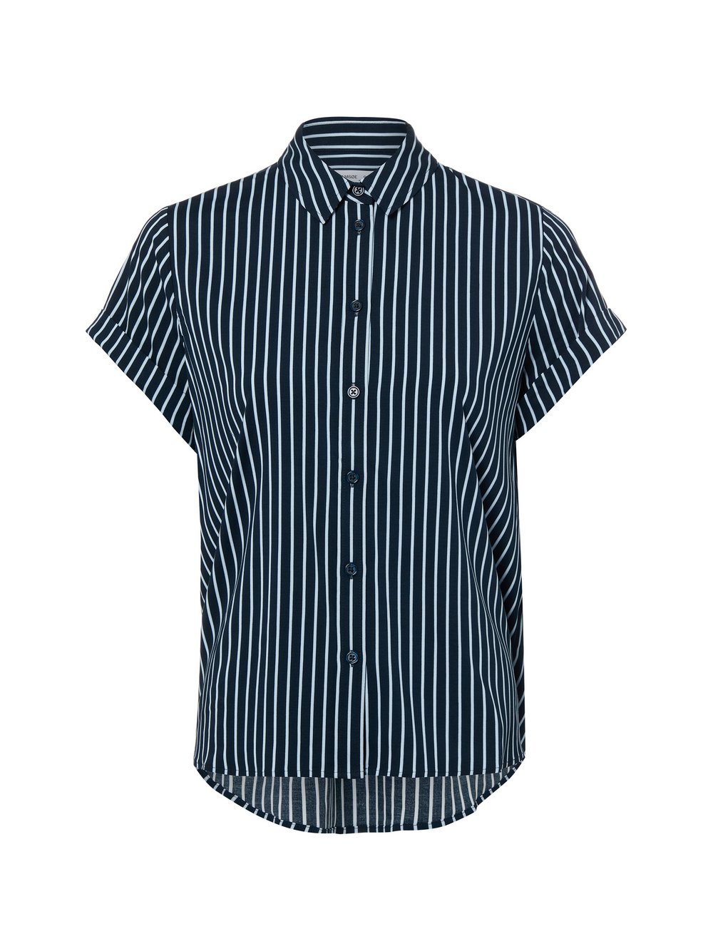 Samsøe Samsøe Kurzarmbluse Damen Viskose blau gestreift, XL