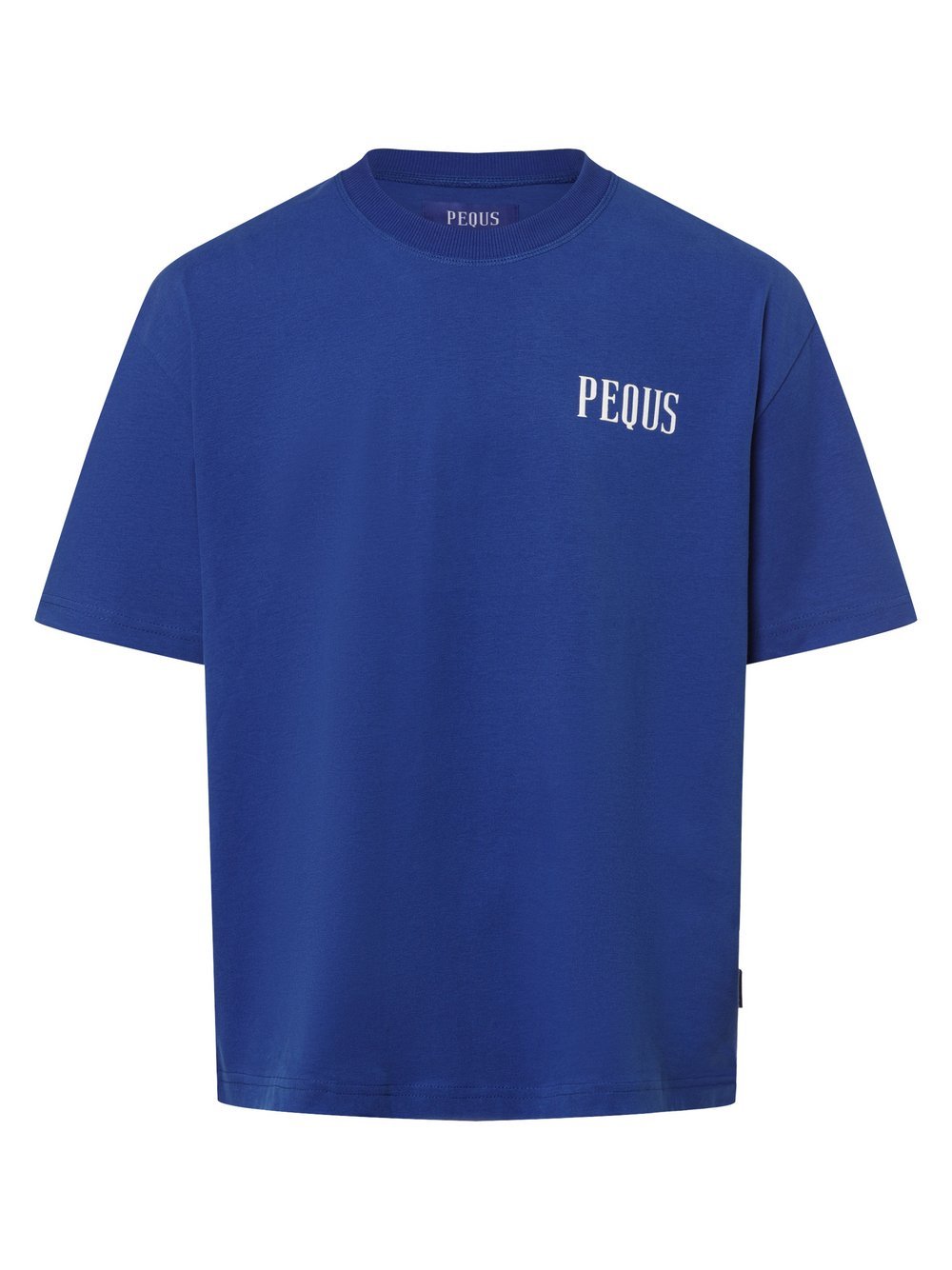 PEQUS T-Shirt Herren Baumwolle blau bedruckt, S