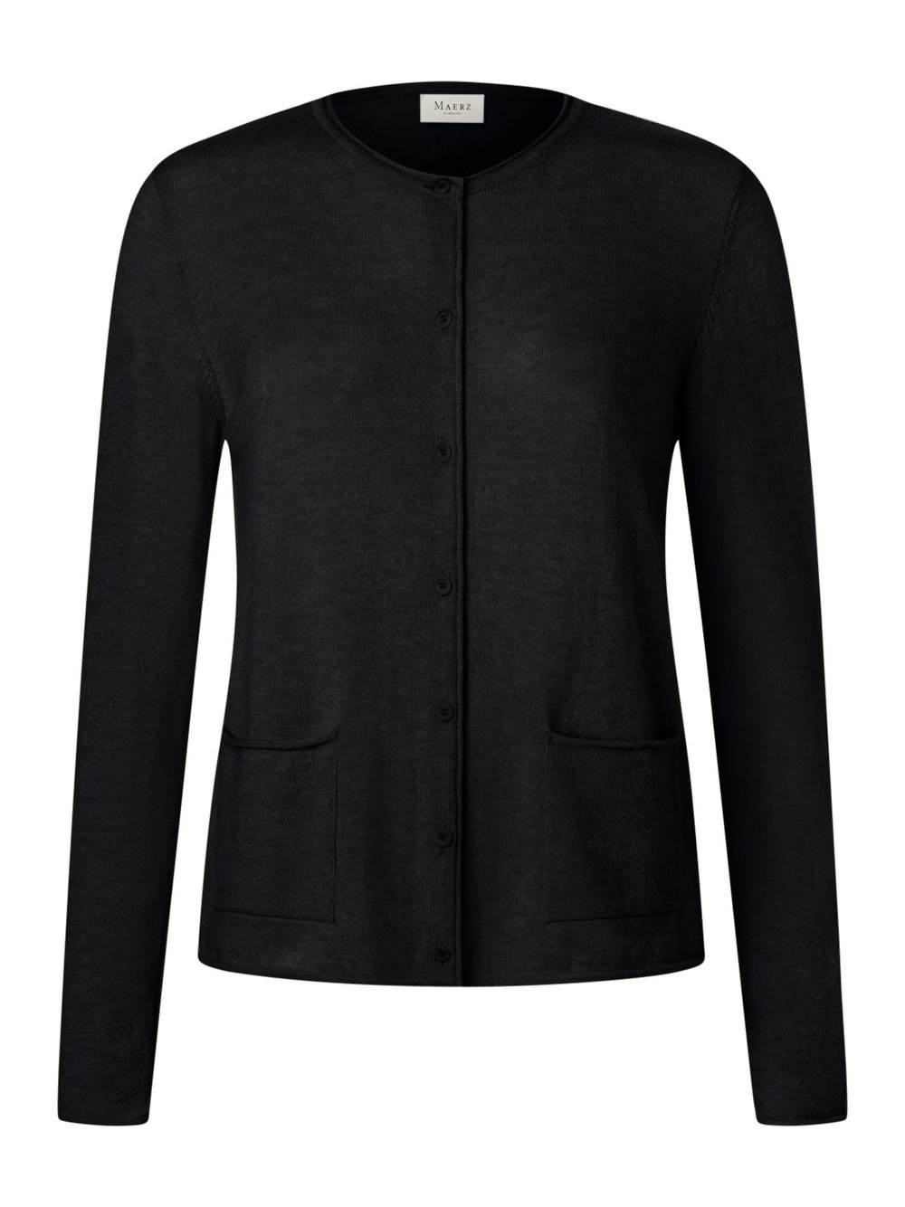 MAERZ Strickjacke aus Merino Damen Feinstrick schwarz, 38
