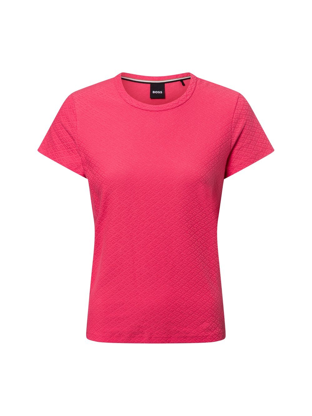 BOSS T-Shirt Damen Baumwolle pink strukturiert, XS