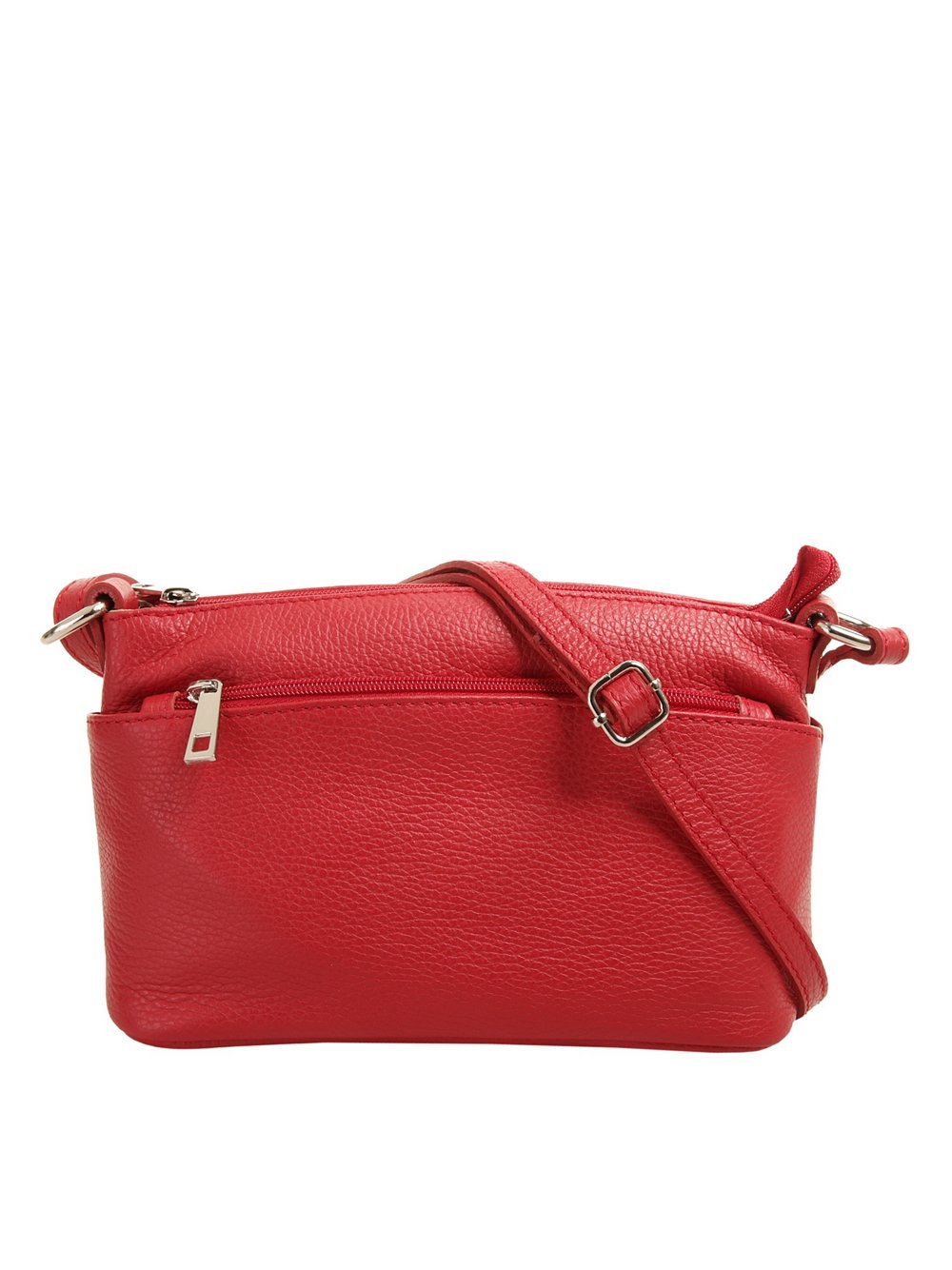 Thumbnail - Cluty Umhängetasche Damen Leder rot, ONE SIZE