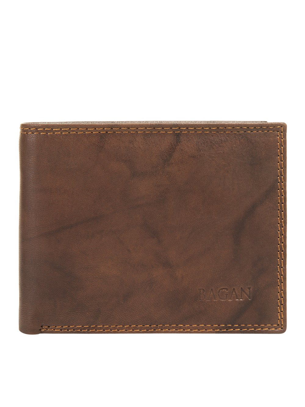 Thumbnail - BAGAN Geldbörse Herren Leder braun, ONE SIZE