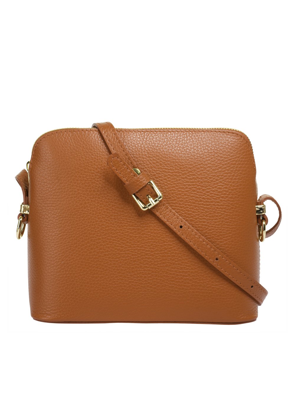 Thumbnail - Cluty Umhängetasche Damen Leder braun, ONE SIZE