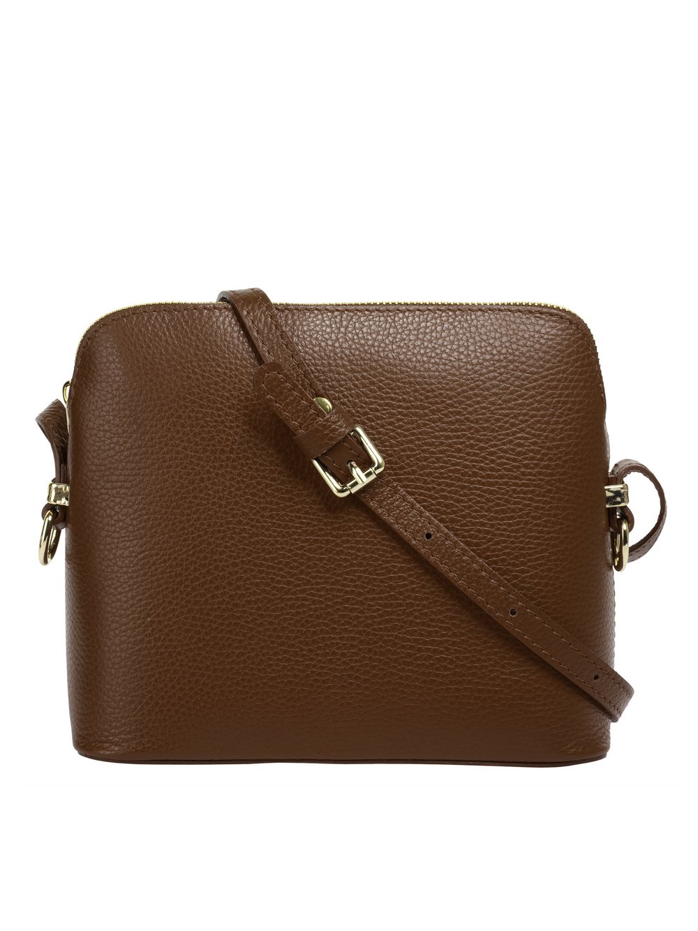 Thumbnail - Cluty Umhängetasche Damen Leder braun, ONE SIZE