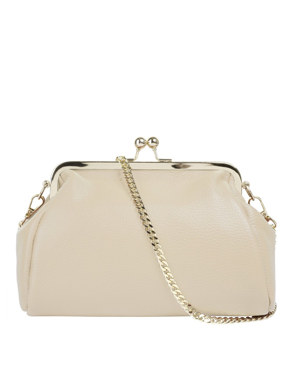 Thumbnail - Cluty Abendtasche Damen Leder braun, ONE SIZE