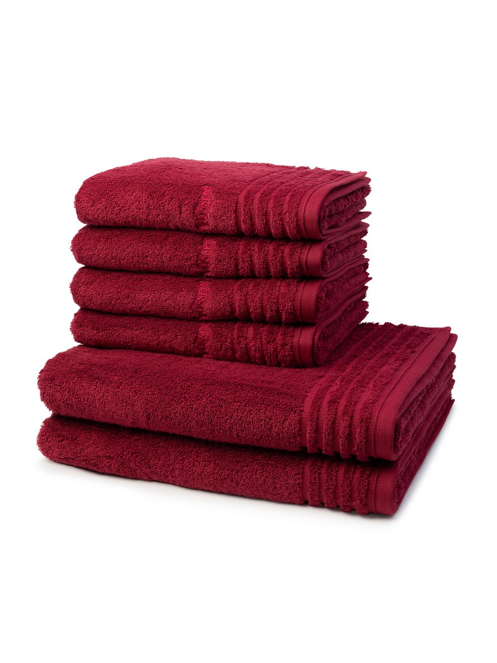 Thumbnail - Vossen Handtuchset 6-teilig Damen Baumwolle rot, ONE SIZE