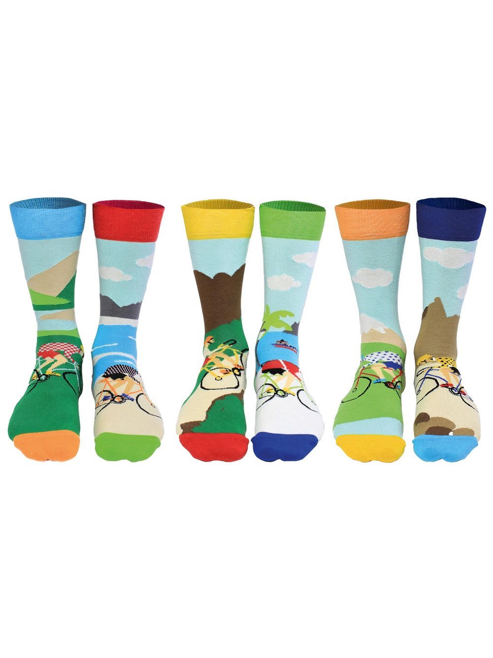 United Oddsocks Socken 3er Pack Herren Baumwolle mehrfarbig bedruckt, ONE SIZE