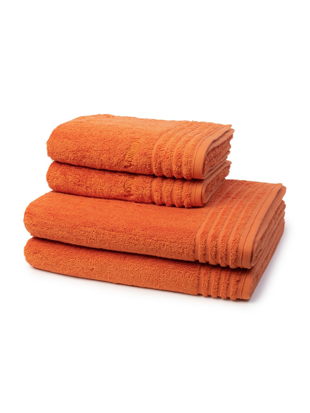 Thumbnail - Vossen Handtuchset 4-teilig Damen Baumwolle orange, ONE SIZE