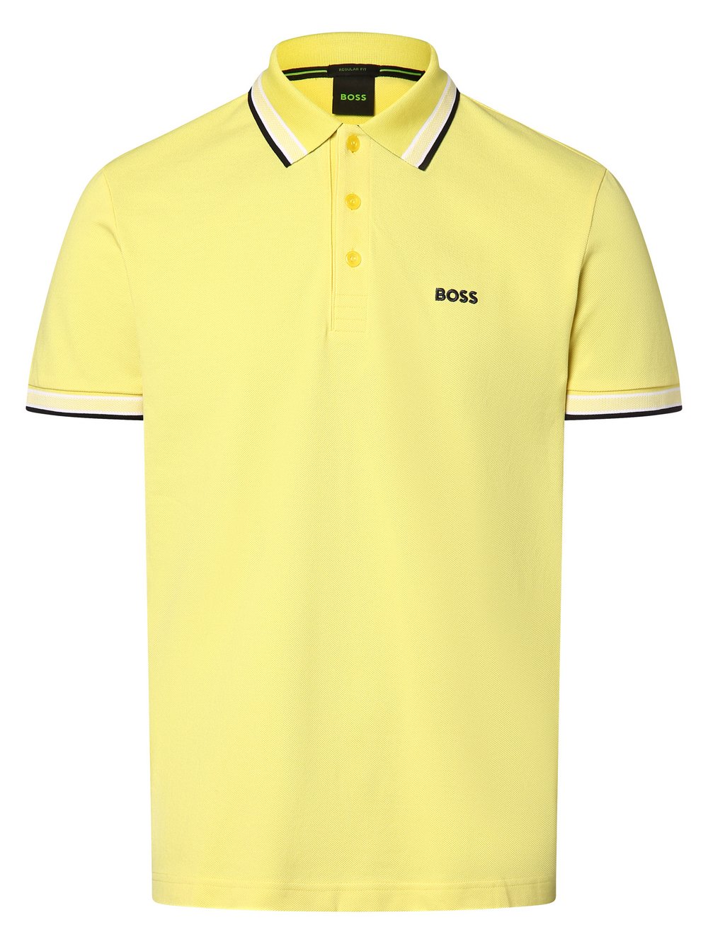 BOSS Green Poloshirt Herren Baumwolle gelb, L