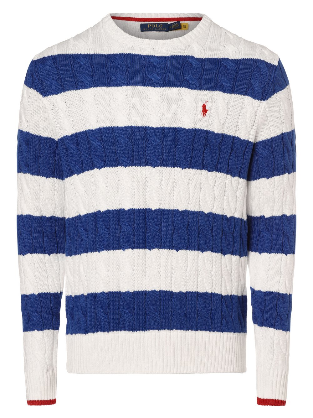 Polo Ralph Lauren Sweter męski Mężczyźni Bawełna biały|niebieski w paski, L