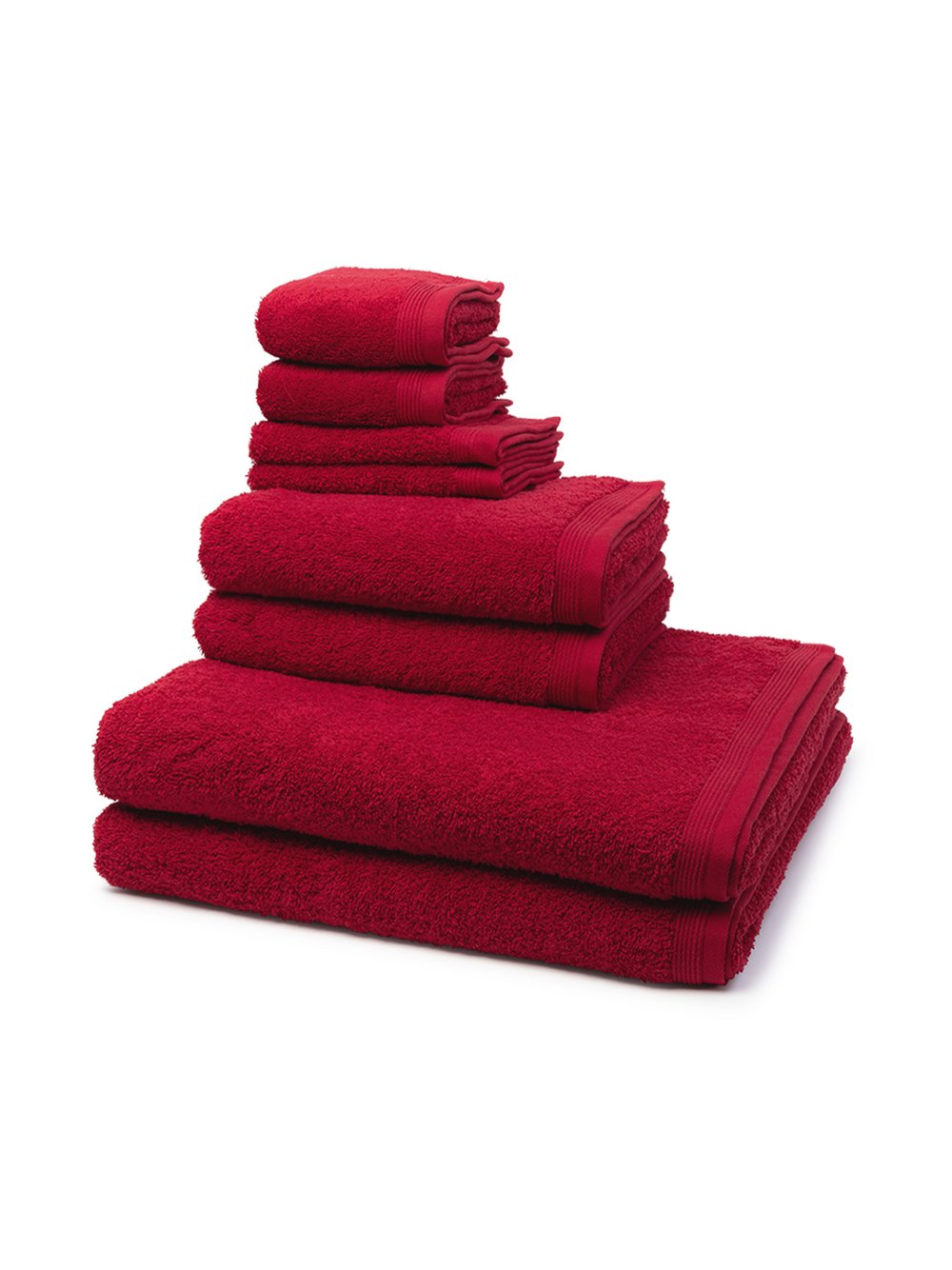 Thumbnail - Möve Handtuchset 8-teilig Damen Baumwolle rot, ONE SIZE
