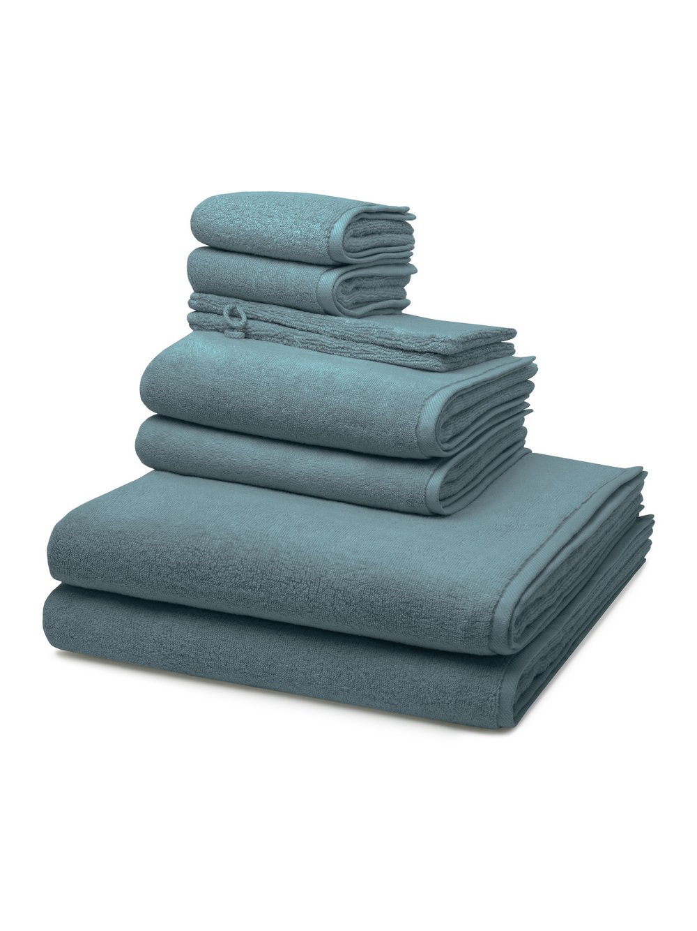Thumbnail - Ross Handtuchset 8-teilig Damen Baumwolle blau, ONE SIZE