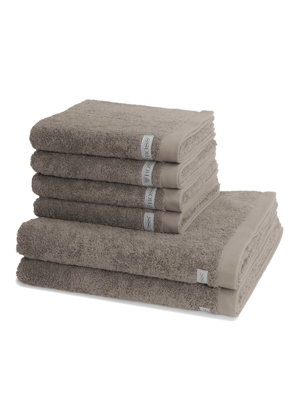 Thumbnail - Ross Handtuchset 6-teilig Damen Baumwolle braun, ONE SIZE