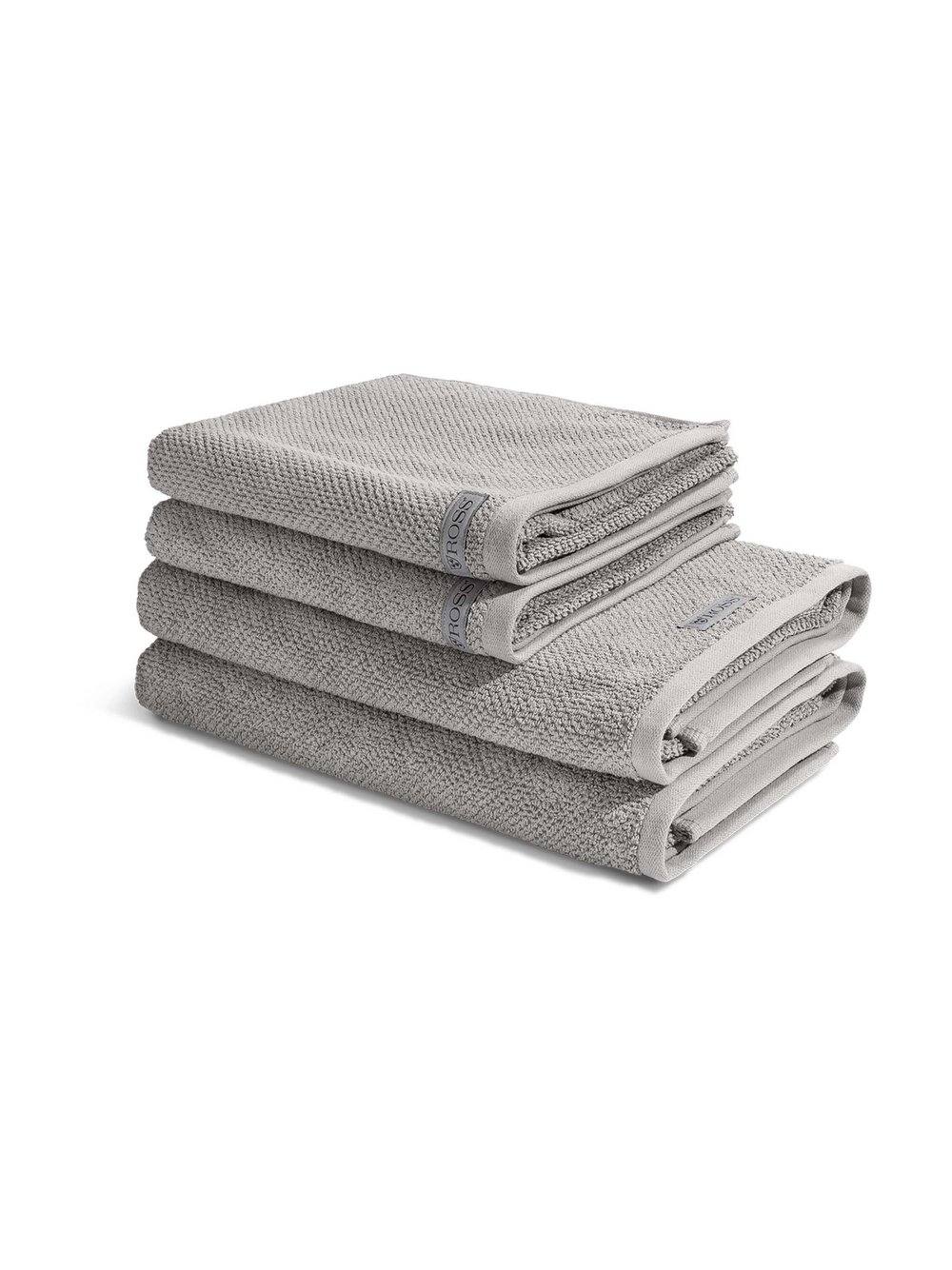 Thumbnail - Ross Handtuchset 4-teilig Damen Baumwolle grau, ONE SIZE