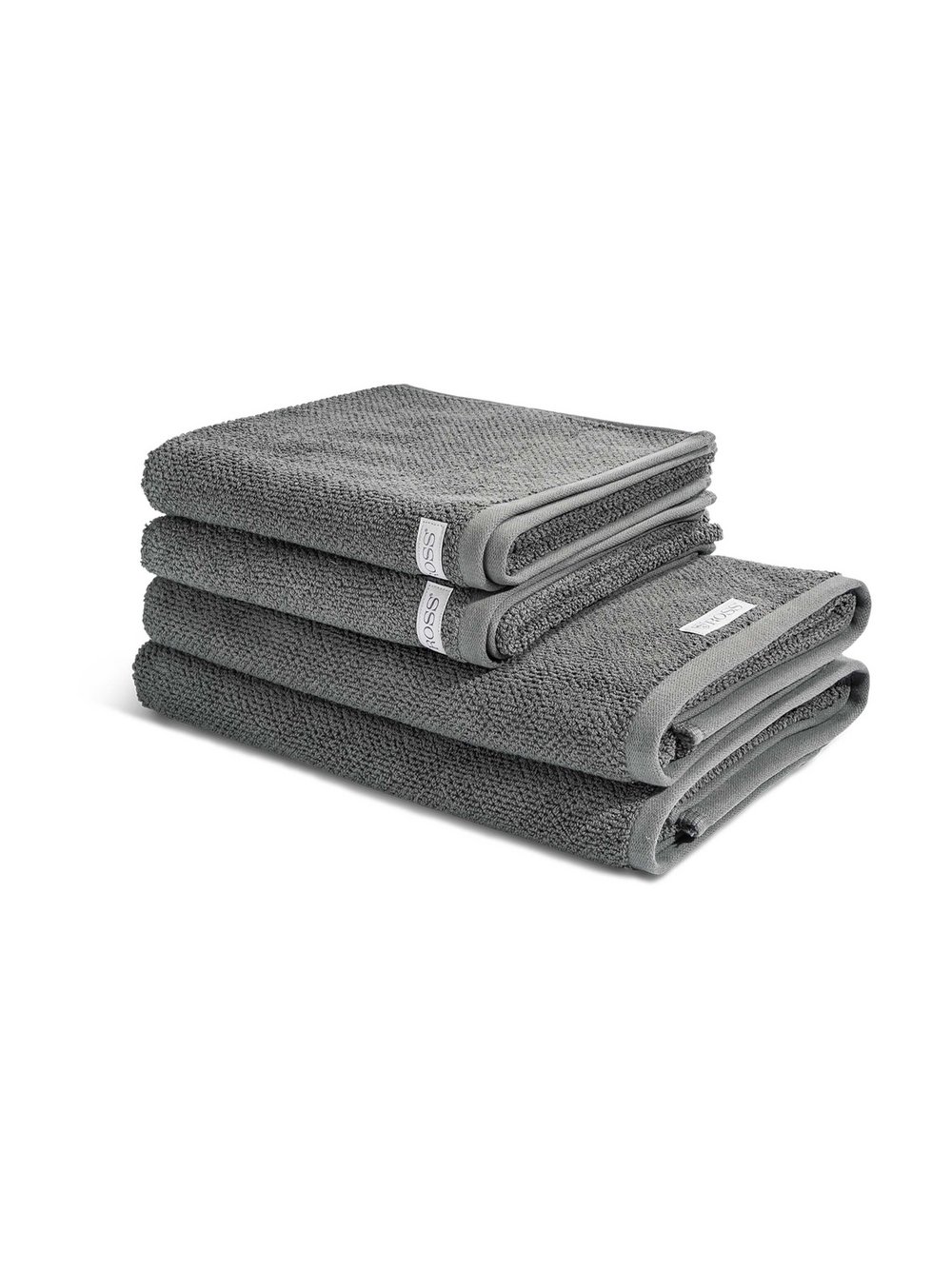 Thumbnail - Ross Handtuchset 4-teilig Damen Baumwolle grau, ONE SIZE