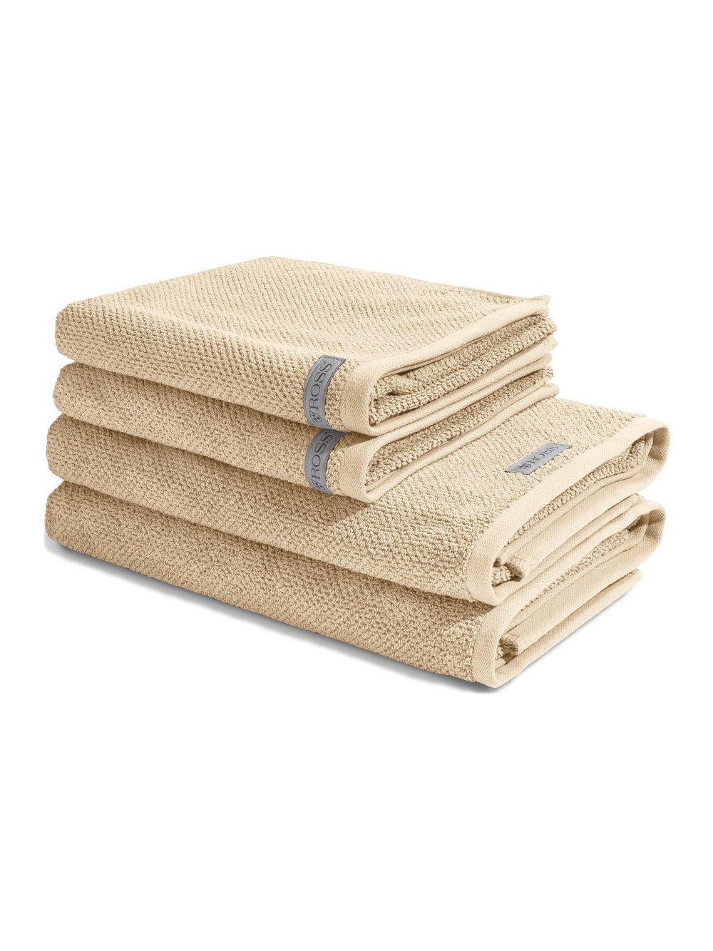 Ross Handtuchset 4-teilig Damen Baumwolle beige, ONE SIZE