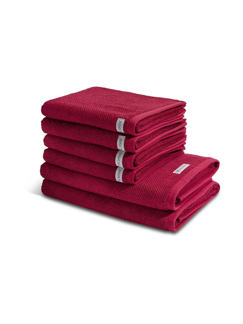 Thumbnail - Ross Handtuchset 6-teilig Damen Baumwolle rot, ONE SIZE