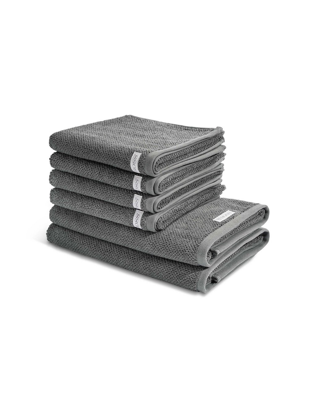 Thumbnail - Ross Handtuchset 6-teilig Damen Baumwolle grau, ONE SIZE