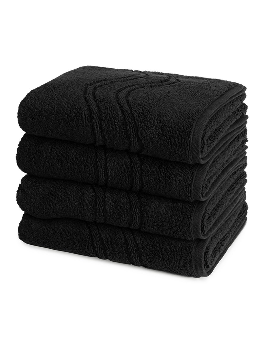 Thumbnail - Ross Handtuchset 4-teilig Damen Baumwolle schwarz, ONE SIZE