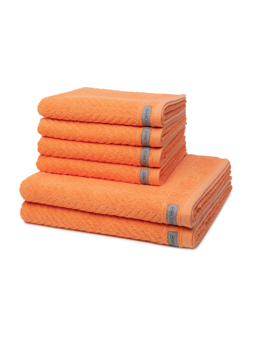 Ross Handtuchset 6-teilig Damen Baumwolle orange, ONE SIZE