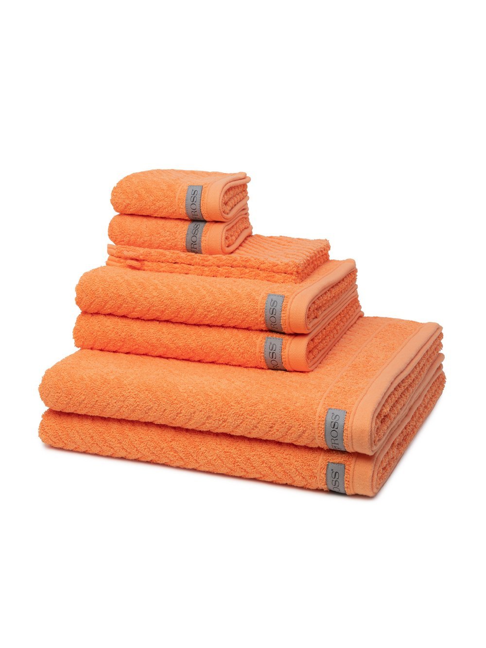 Ross Handtuchset 8-teilig Damen Baumwolle orange, ONE SIZE