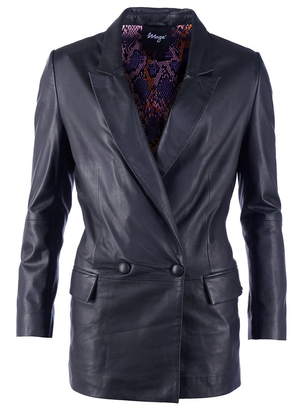 Thumbnail - Maze Lederblazer Damen schwarz, S