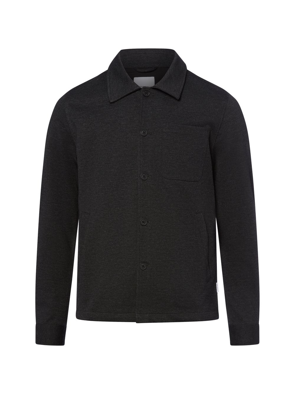 Lindbergh Hemd Herren Regular Fit Viskose grau meliert, M