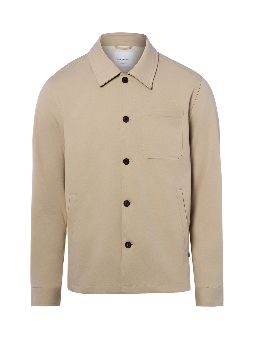Lindbergh Hemd Herren Regular Fit Viskose beige, M