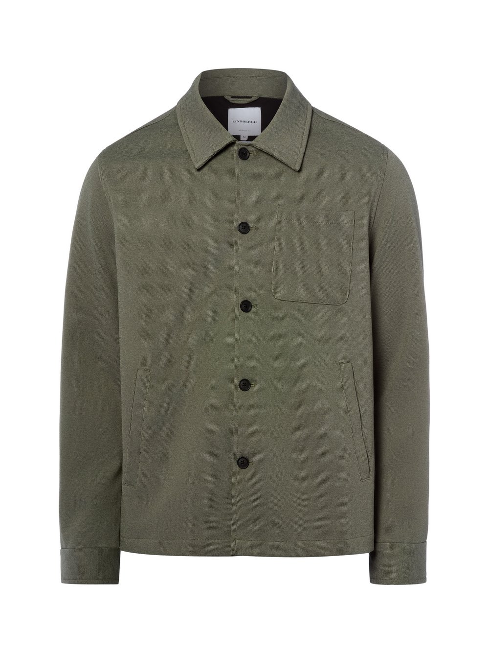 Lindbergh Hemd Herren Regular Fit Viskose grün meliert, XXL
