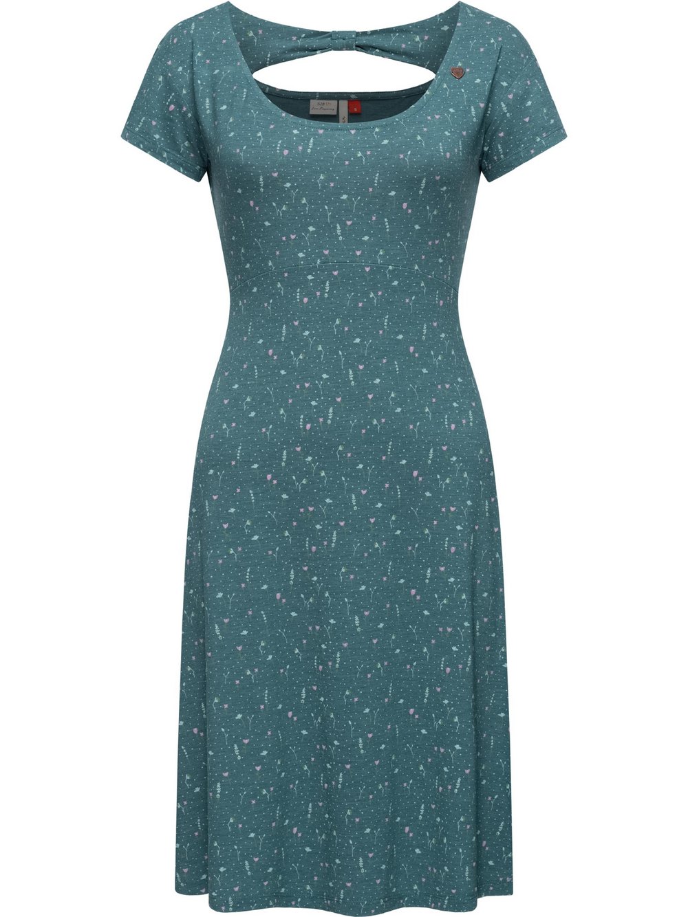 Ragwear Sommerkleid Damen Baumwolle grün gemustert, M