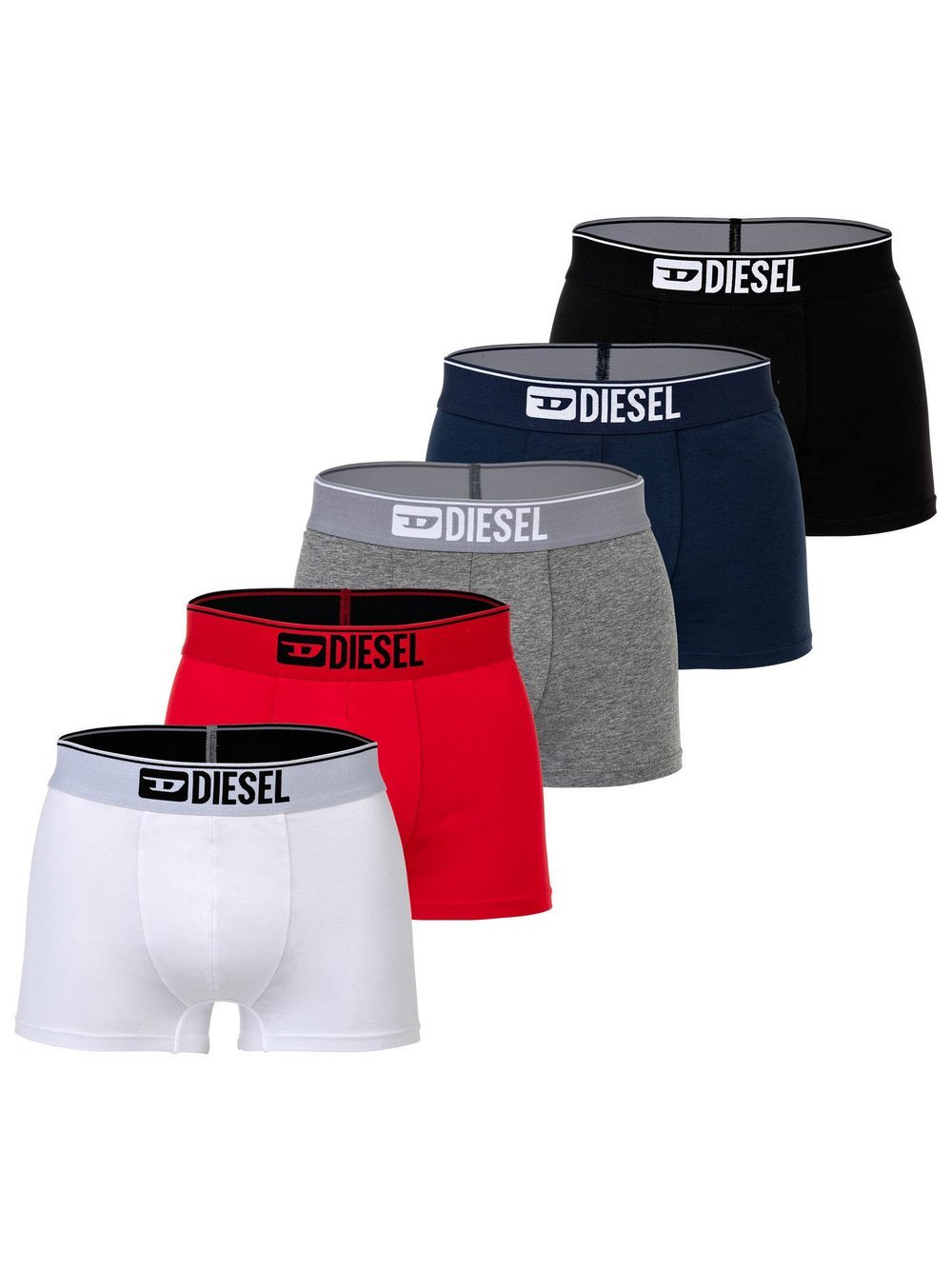 Diesel Boxershort 5er Pack Herren Baumwolle rot, L