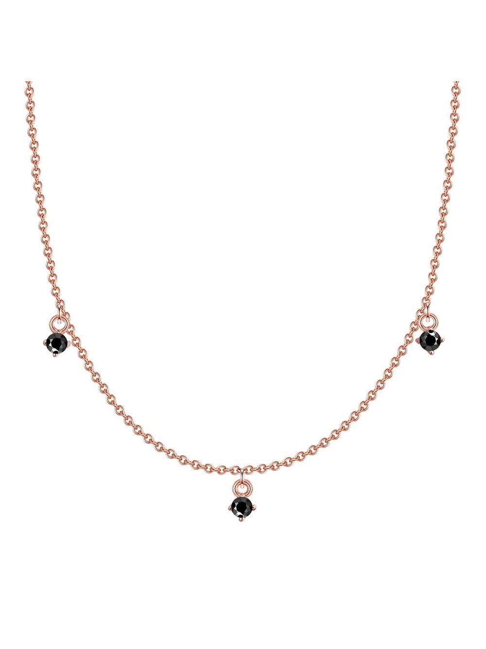 Thumbnail - Glanzstücke München Silberhalskette Damen Sterlingsilber roségold, ONE SIZE