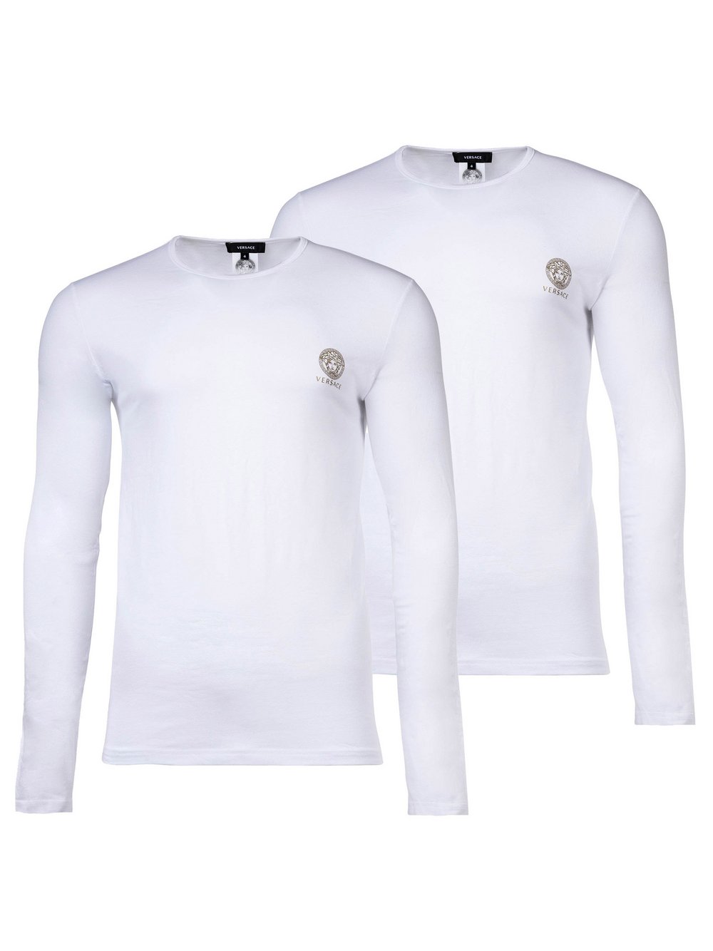 Versace Jeans Longsleeve 2er Pack Herren Baumwolle weiß, XXXL