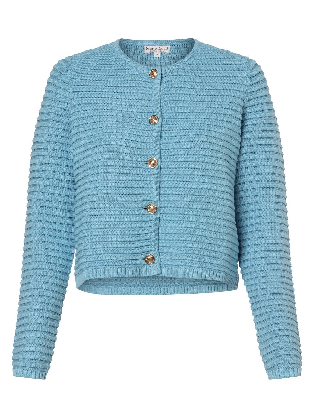 Marie Lund Strickjacke Damen Baumwolle blau, M