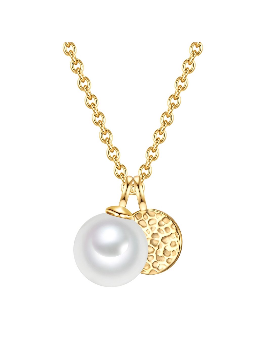 Thumbnail - Valero Pearls Kette Damen Sterlingsilber gold, ONE SIZE