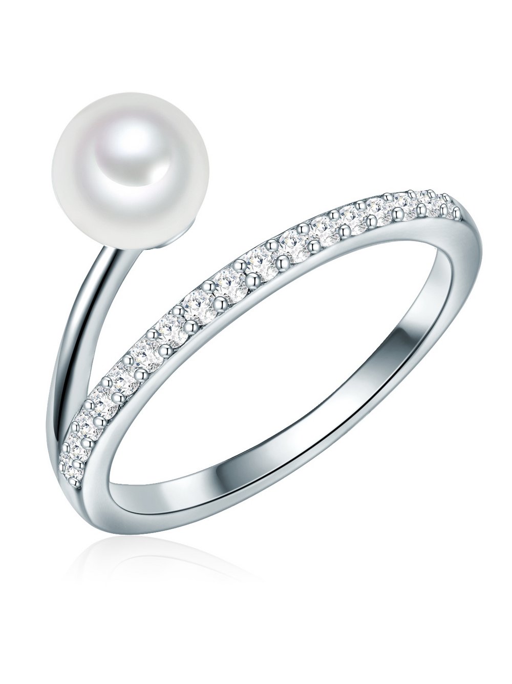 Valero Pearls Ring Damen Sterlingsilber silber, 52