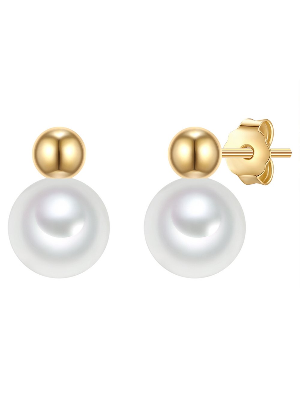 Valero Pearls Ohrringe Damen Sterlingsilber gold, ONE SIZE