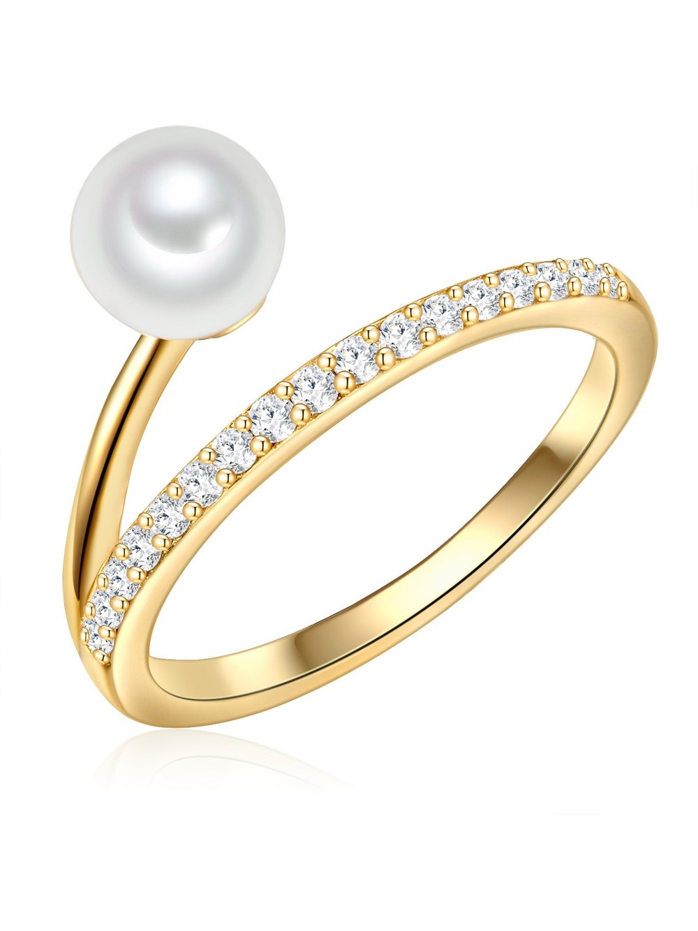 Valero Pearls Ring Damen Sterlingsilber gold, 58