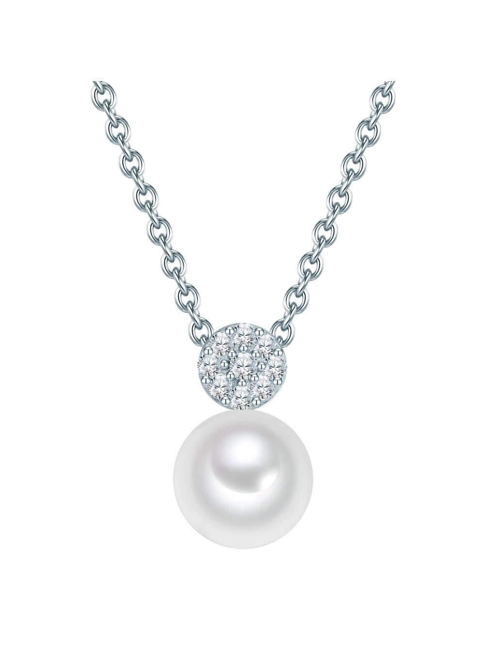 Thumbnail - Valero Pearls Kette Damen Sterlingsilber silber, ONE SIZE