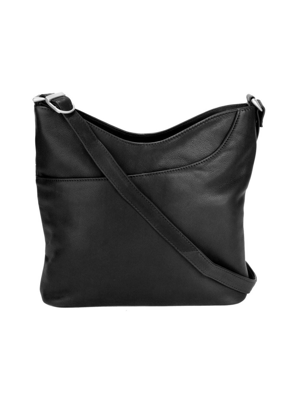 Szuna Handtasche Damen Leder schwarz, ONE SIZE