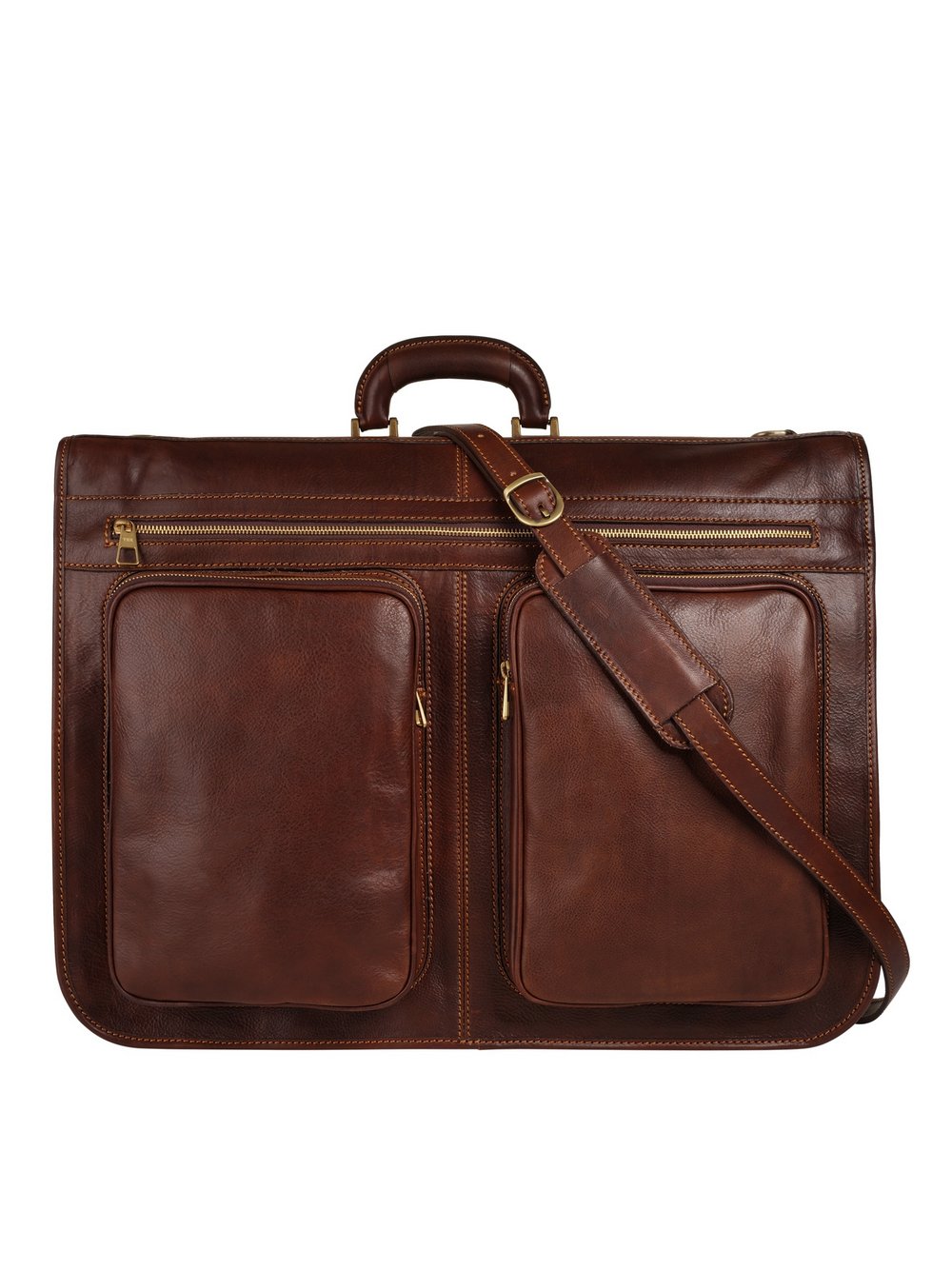 piké Kleidersack Damen Leder braun, ONE SIZE