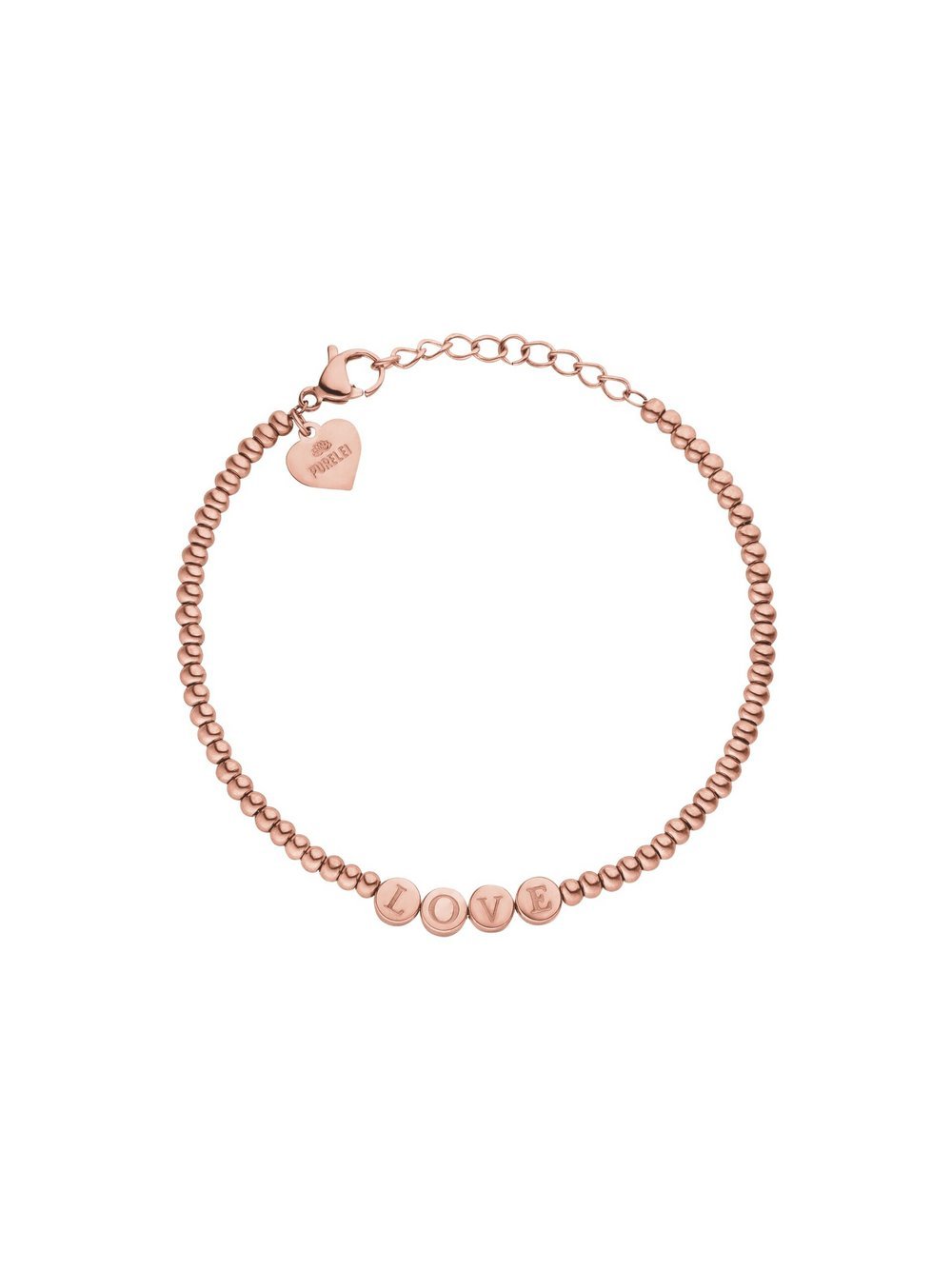 Purelei Armband Spread Love Damen Edelstahl roségold, ONE SIZE