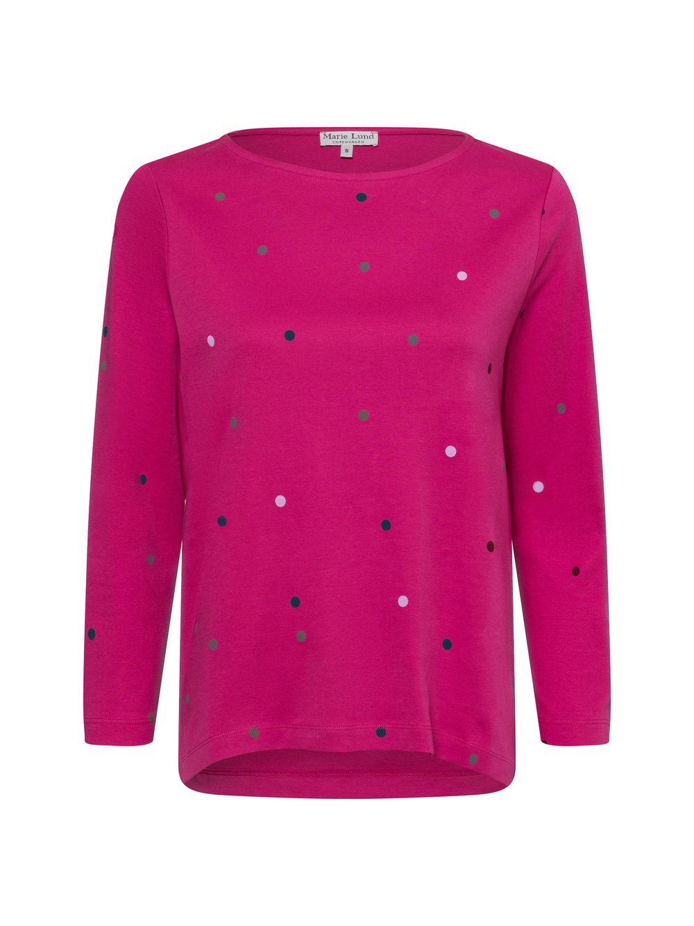 Marie Lund Shirt Damen Baumwolle pink gepunktet, XS